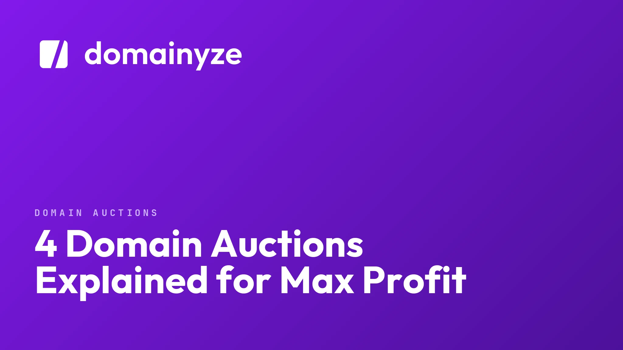 4 Domain Auctions Explained for Max Profit