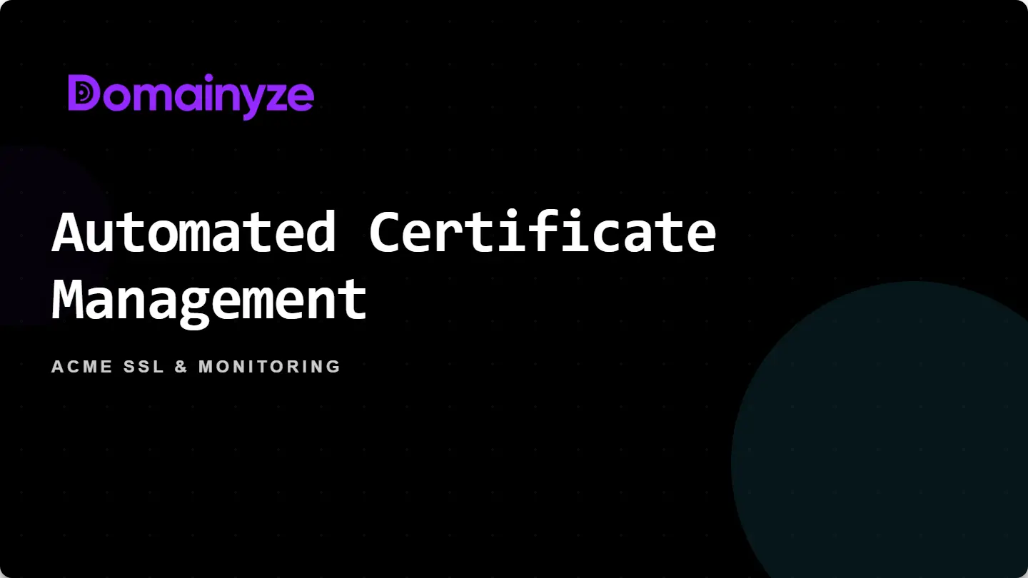 ACME SSL and Automated Certificate Management